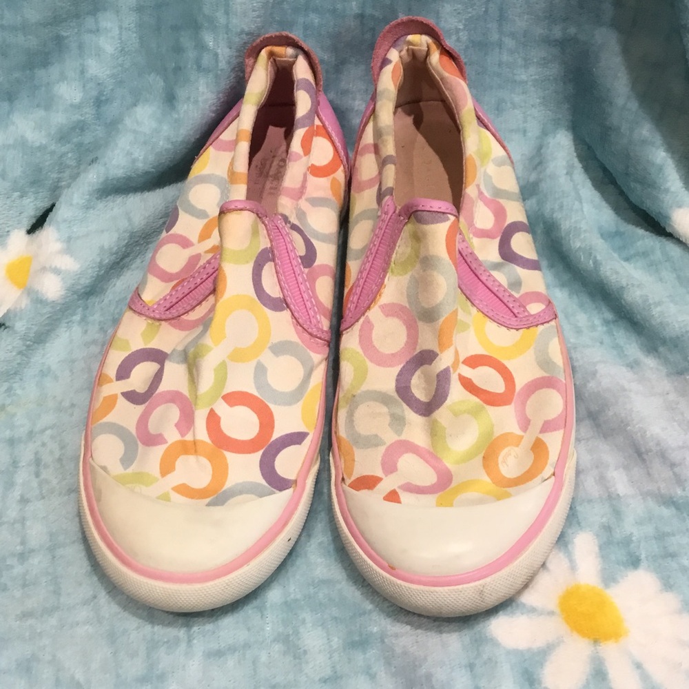 Coach Kids Slip-On Sneakers in Pastel Multi-Color Print